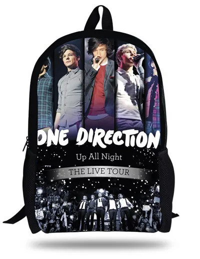 16-дюймовый Mochila школьный детский рюкзак 1D One Direction мешок школы для девочек для подростков, одежда для девочек и мальчиков, верхняя одежда с принтом «сумкой» Mochila Escolar Infantil