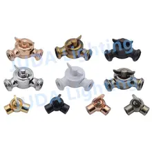 Соединитель двойной проходной Универсальный рулевое соединение лампа Базовый адаптер для потолка розовый навес Ретро светодиодный светильник настенный светильник люстры