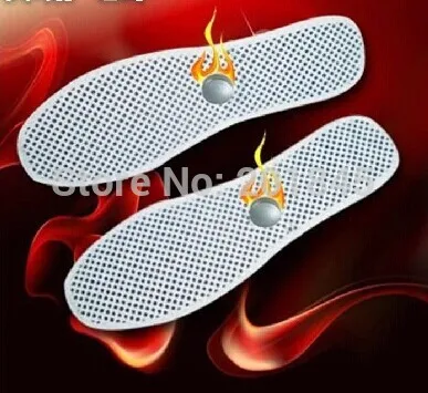 2Pairs/Pack Winter  Self-heated Tourmaline Insole Far Infrared Rays Massage Insoles For Foot Health