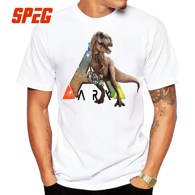 design t shirt ark t rex ark survival evolved men s man crewneck