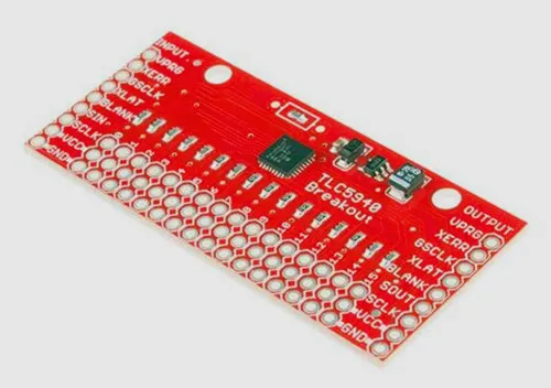 

Free Shipping!!! LED Driver Breakout - TLC5940 (16-Channel) PWM Control LED Driver Board