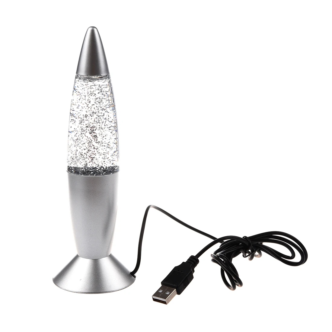 Fashion USB/AC Multi Color Changing Lava Lamp LED Glitter Lightin