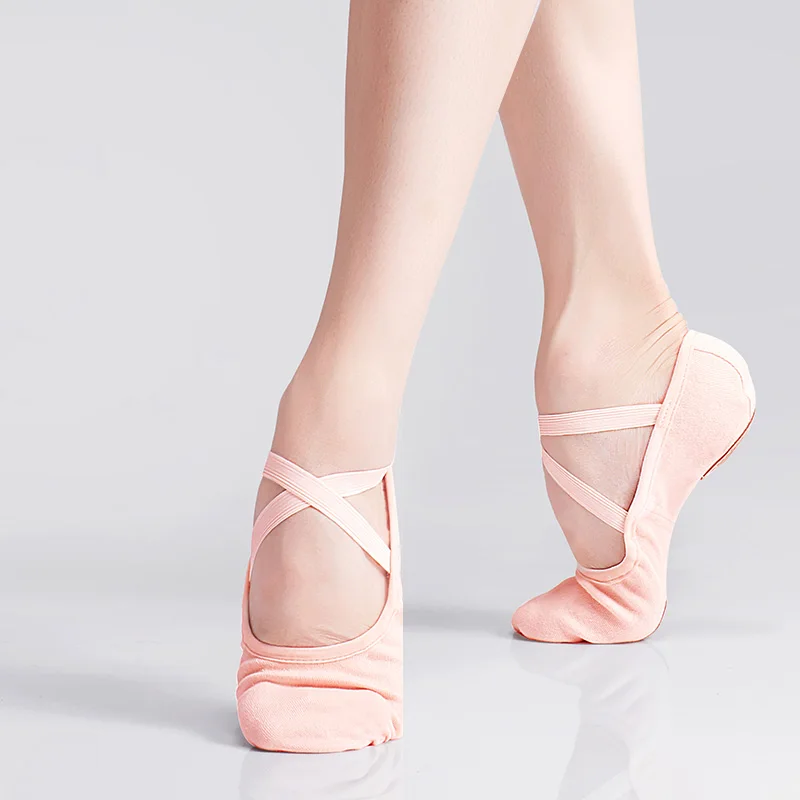 Elastic Canvas Ballet Shoes with Soft Split Sole - Ballet Slippers for Kids Girls and Women - Ballerina Dance Shoes image 4