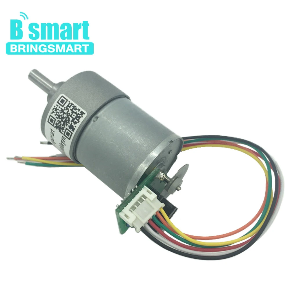 

Bringsmart JGB37-3530A DC Mini Motor Optical Encoder 24V DC Gear Motor 12V Photoelectric Encoder 12-1600rpm for DIY