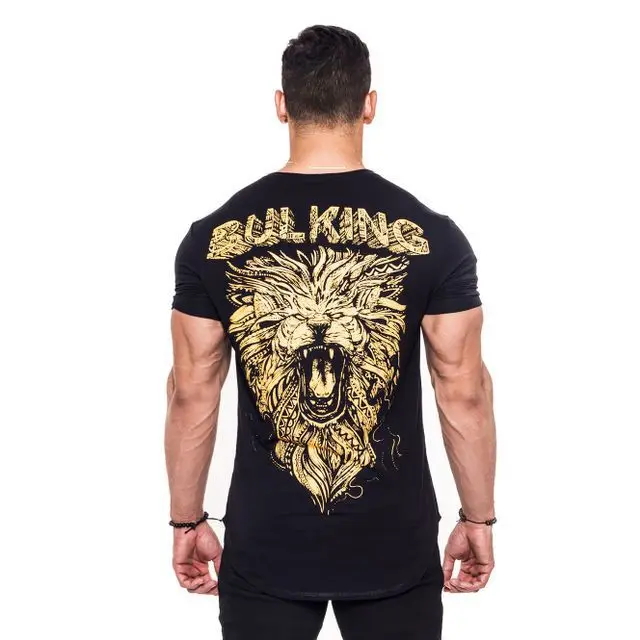 

2018 short sleeves Running T-shirts Men High Elastic printing Sport T-Shirt gym Breathable Plus Size 2XL Layer Undershirts