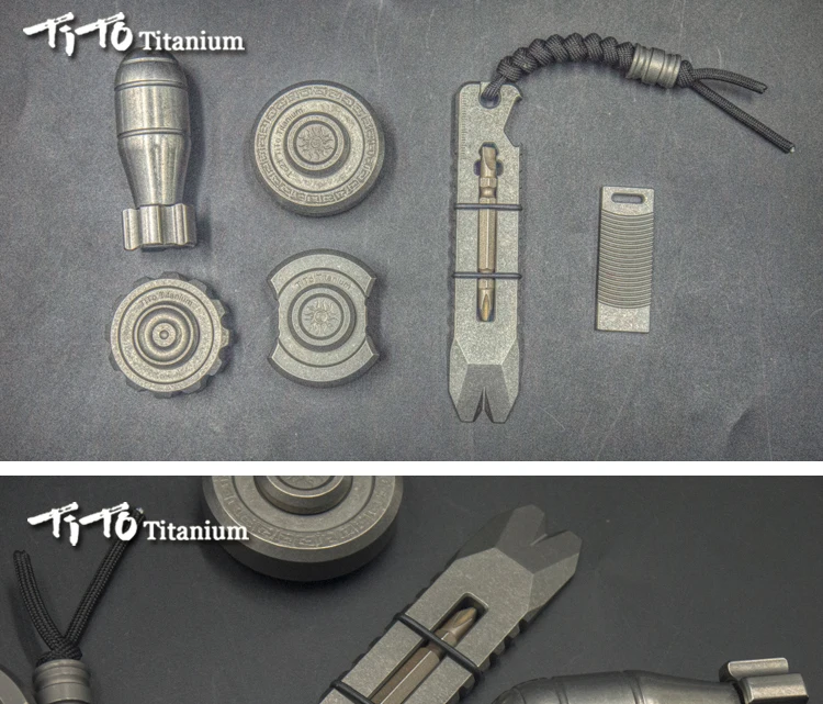 TiTo EDC титановый сплав лом Многофункциональный титановый лом открывалка наружный инструмент Отвертка Титан TC21 лом