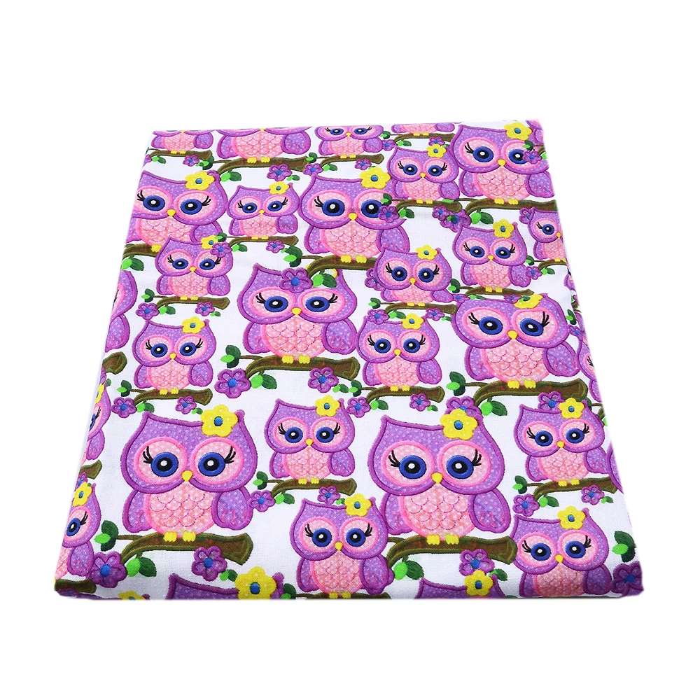 

David accessories 50*145cm Owl 100% Cotton Fabric for Tissue Kids Bedding Home textile for Sewing Tilda Doll Cloth,c4070