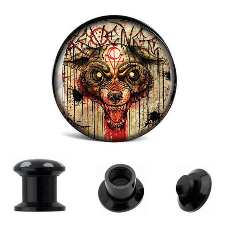 Buy Earlet bloody bear plug gauges acrylic screw fit