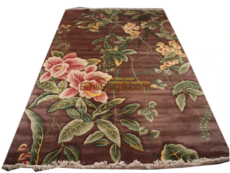 Thick And Plush Floral Trellis Design Savonnerie Rug Turkish Wool