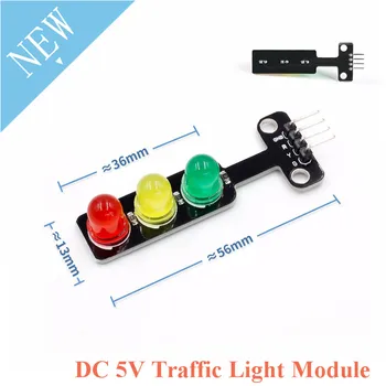 

5pcs DC 5V Mini Traffic Light LED Display Module 5mm Red Yellow Green For Arduino RGB -Traffic Light For Traffic System Model