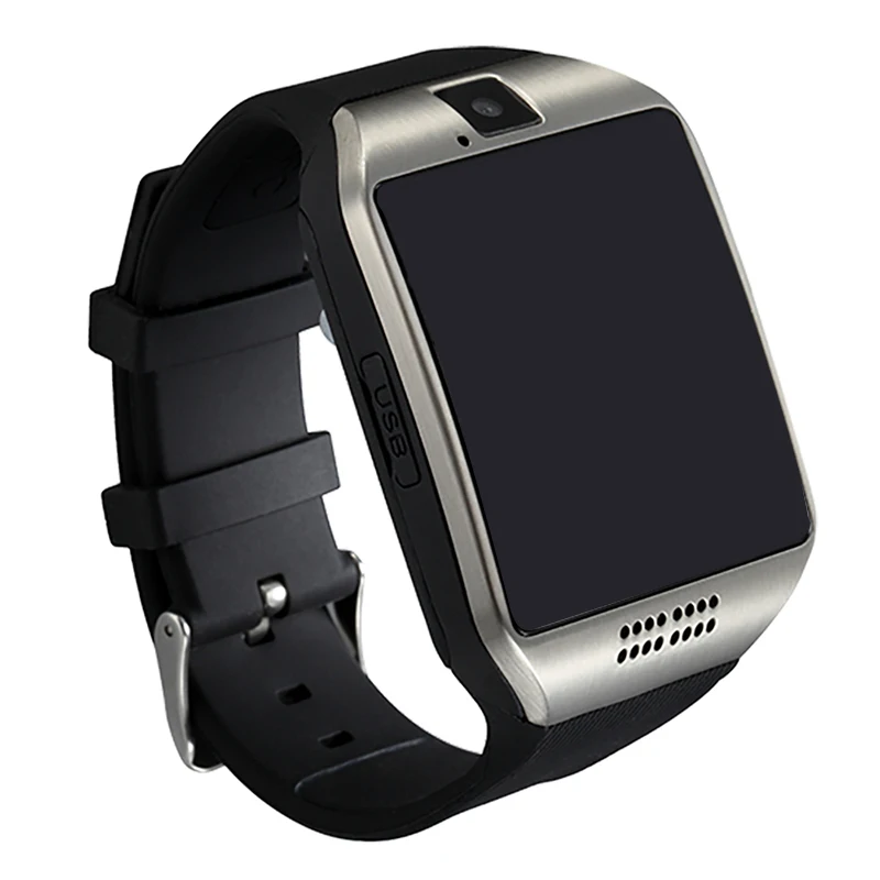 QUNIWO Bluetooth Смарт-часы для мужчин Q18 с сенсорным экраном большая батарея поддержка TF sim-карты камера для Android телефон шагомер