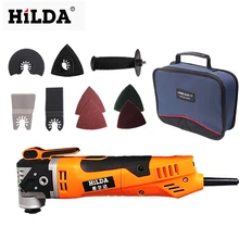 HILDA Multi-Function Electric Saw Renovator Tool Oscillating Trimmer Home Renovation Tool Trimmer woodworking Tools Bag Packing