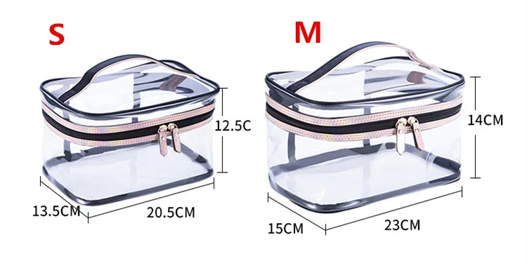 ПВХ прозрачные косметички Для женщин Путешествия Водонепроницаемый ясно туалетные принадлежности, мытье организатор мешок Красота туалетный столик макияж Чехол Аксессуар