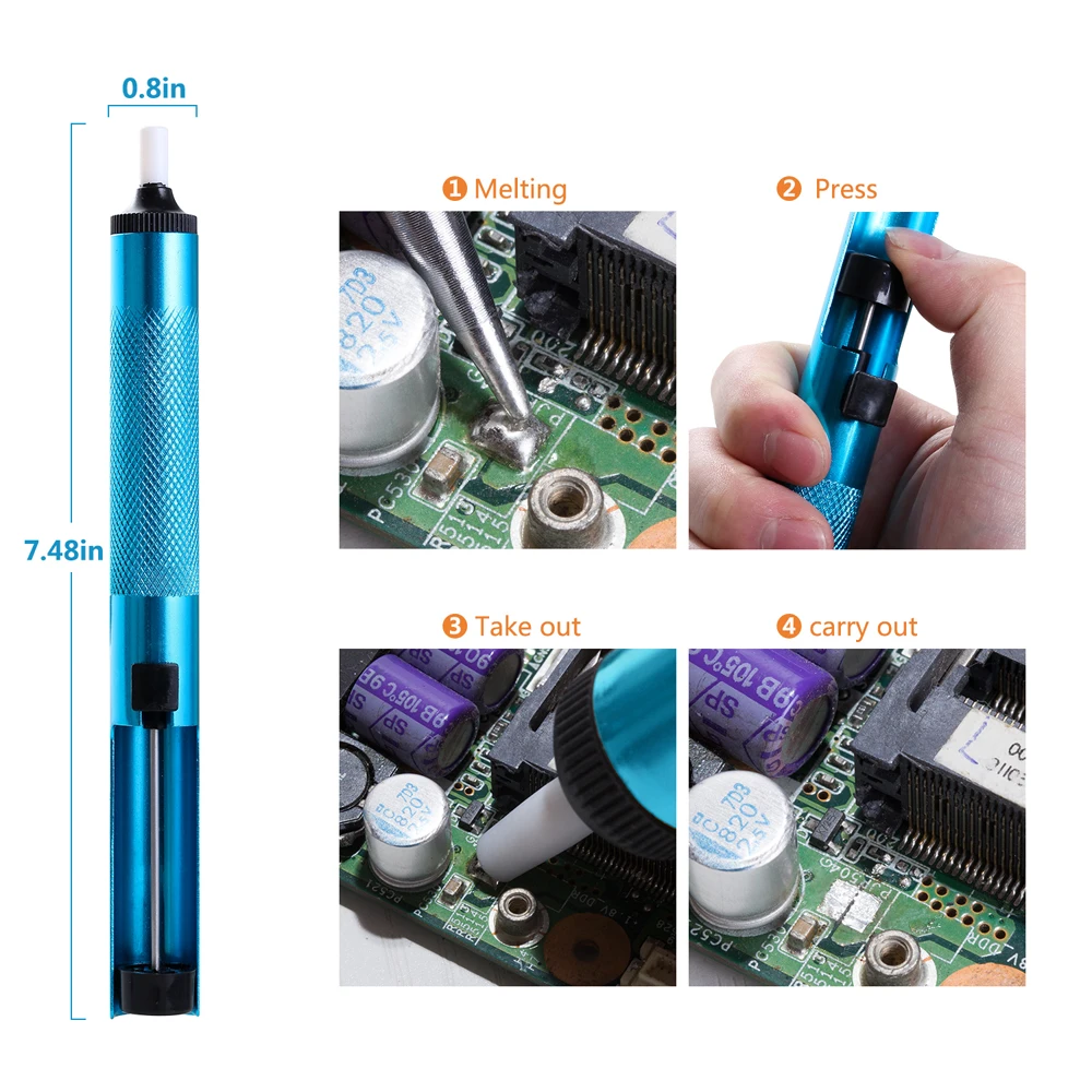 GEYOTAR EU Plug 60 Вт терморегулятор паяльник Комплект отпайки насоса припой провода 5 шт. советы портативный сварочный инструмент для ремонта