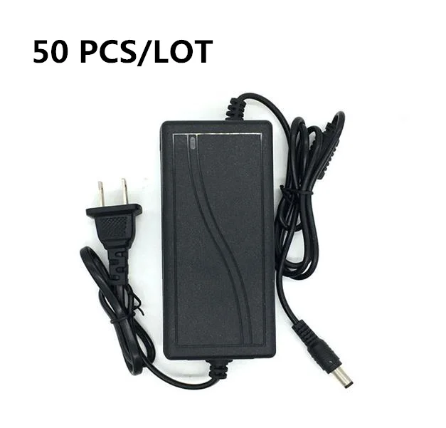 

50PCS US Plug lighting transformers AC 100-240V to DC 12V 5A Power Supply Adapter Converter Charger For LED Strip light Monitor
