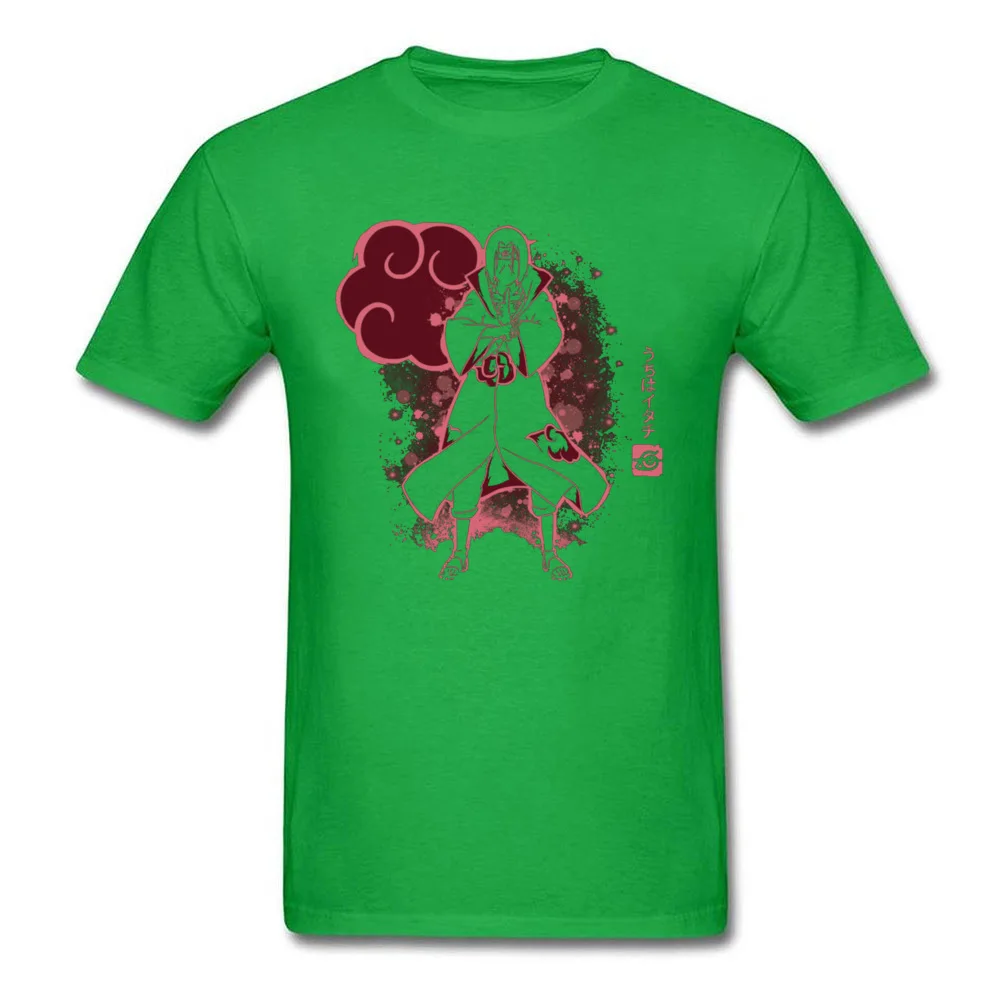 Itachi Uchiha Tshirts for Men Party Summer Tops Shirt Short Sleeve Retro Crazy Tops Tees Round Collar 100% Cotton Fabric Itachi Uchiha green