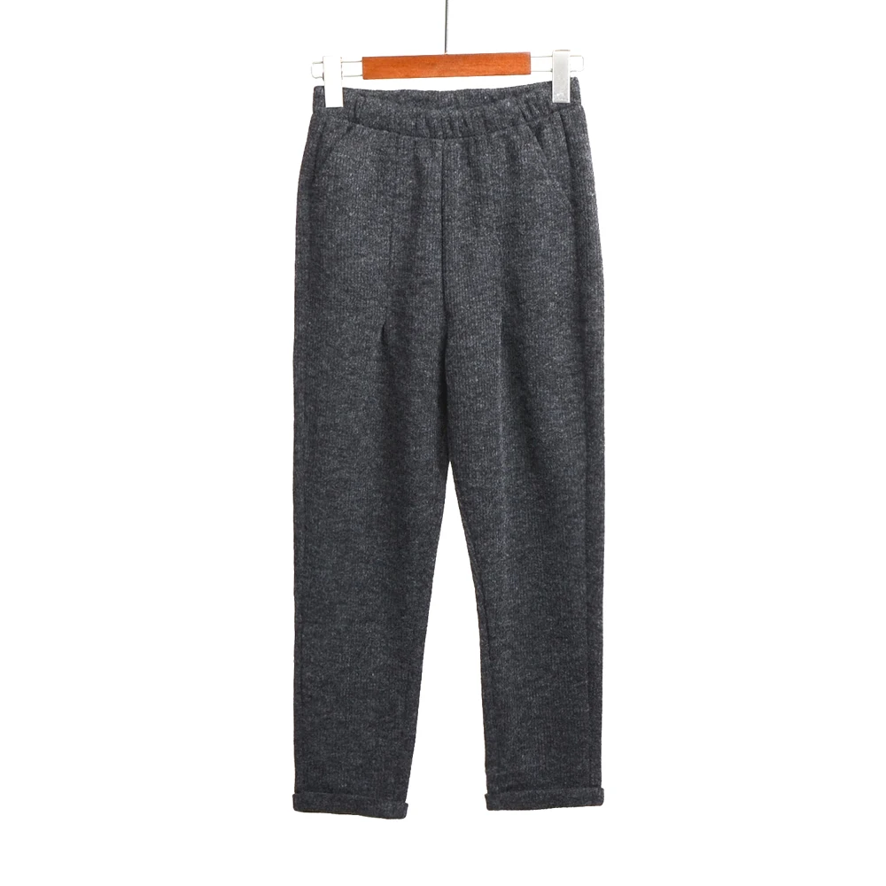 2018 Winter Thicken Wool Knitted Harem Pants Women Casual
