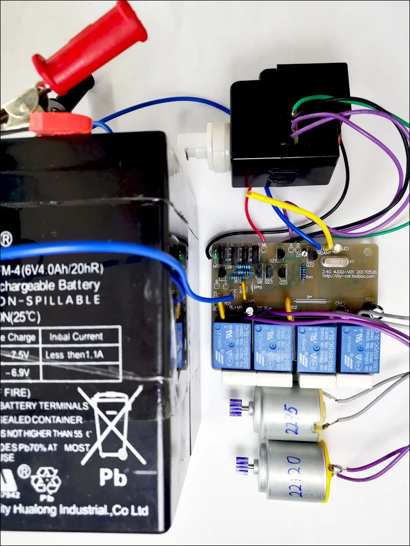 1 Набор DIY Машинки с дистанционным управлением 2,4G 6CH пульт управления+ приемник доска для детей мальчиков игрушки ручной работы радиосистема передатчик