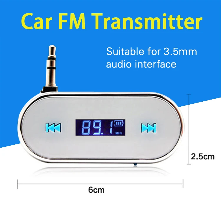 New Design 3.5mm Wireless In car FM Transmitter Car Radio Adapter with