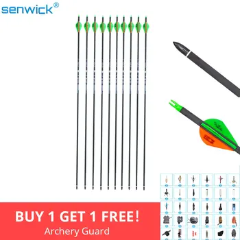 

New 5/10/15pcs Pure Carbon Arrow Archery 32 Inches Spine 300 Feather for Recurve/Compound Bow Hunting Famous brand feather