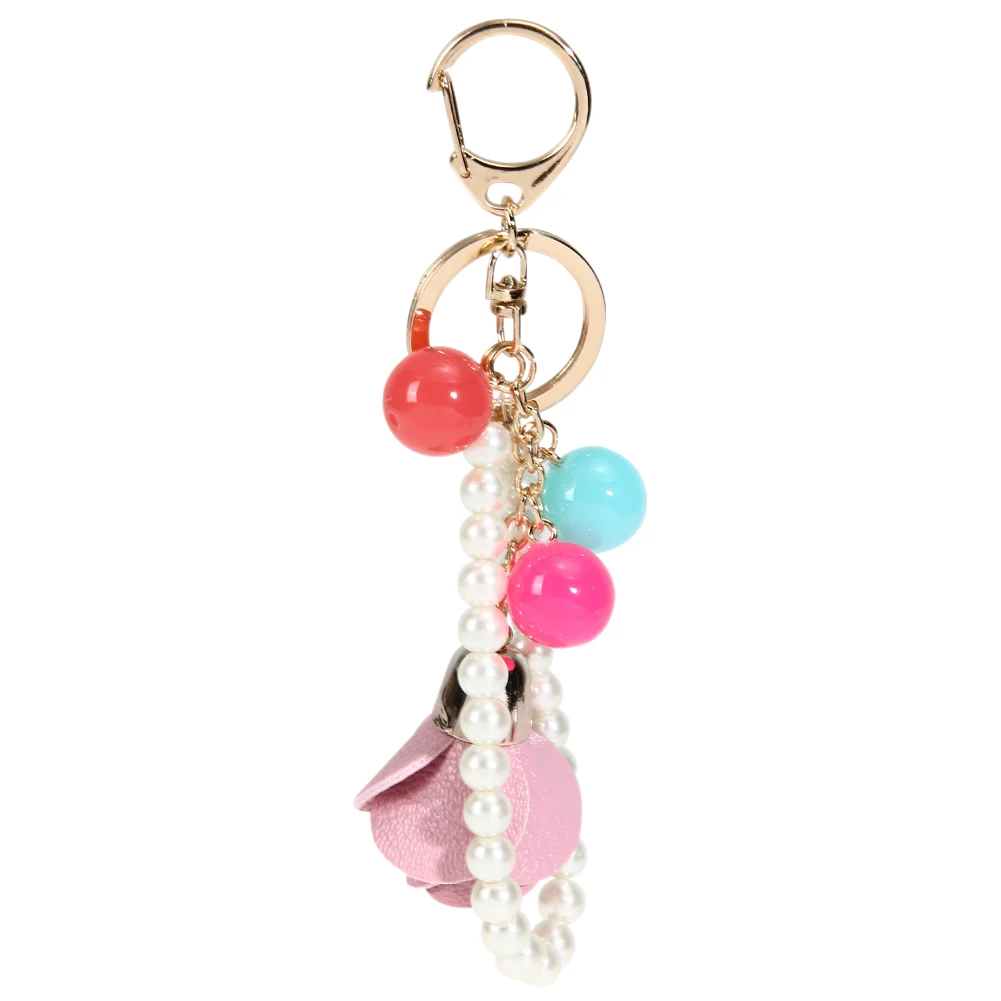 Buy 7 Style Leather Tassels Keychains Pearl Luxury Car