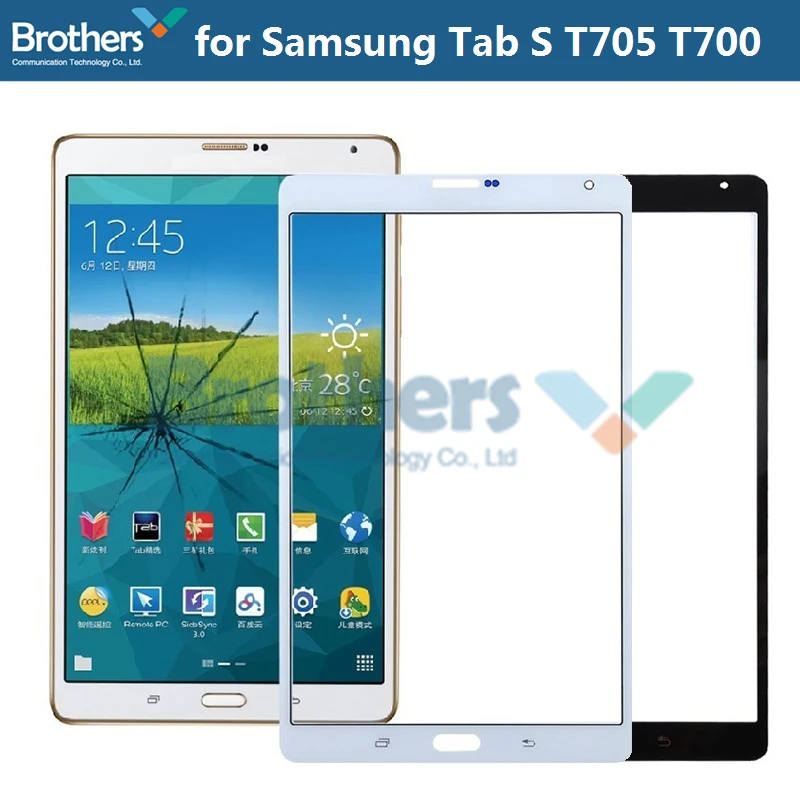 

Touch Screen Glass for Samsung GALAXY Tab S T705 T700 Front Glass Touch Panel for Samsung T705 T700 Top Quality Black White 8.4'