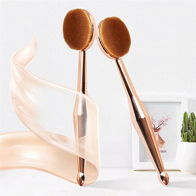 

Makeup Brushes Toothbrush Oval Shape Liquid Foundation Base Brushes Face Makeup Cosmetics Tools Powder Make Up Brush