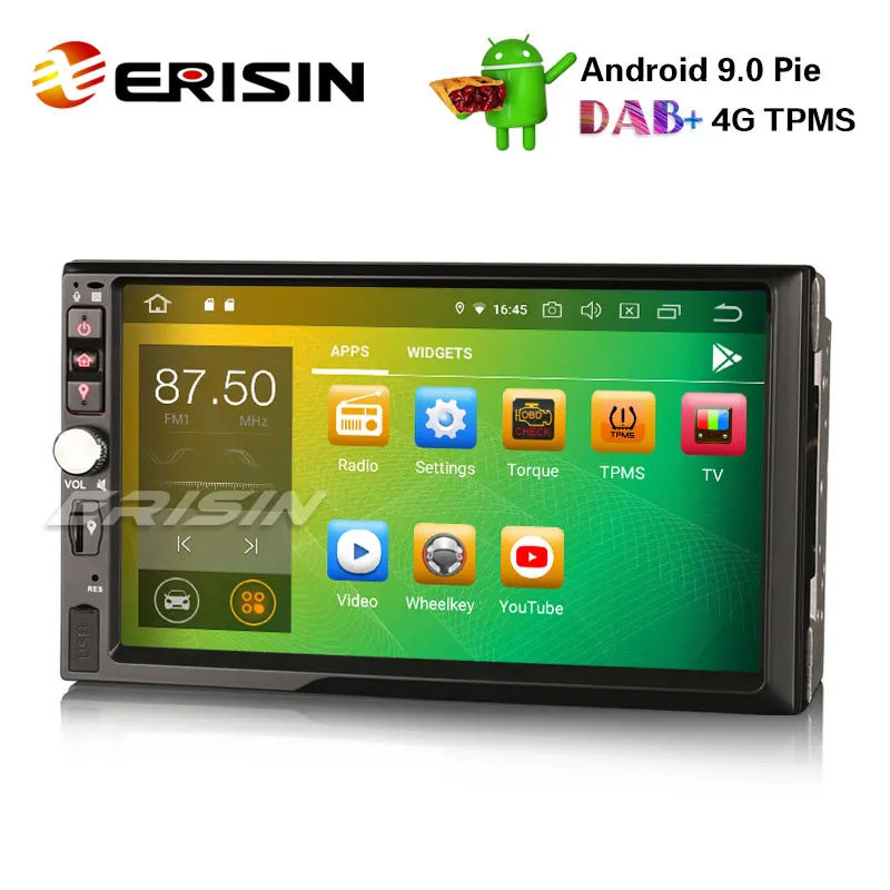 Erisin ES7941U 64 7 &quotHD ГБ Android 9 0 автомобильный стерео GPS Satnav WiFi TPMS DAB + DVR DTV IN