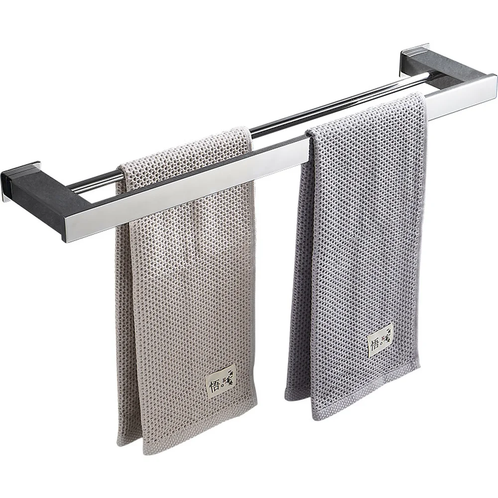304 Stainless steel double pole towel pole towel hanging pole towel