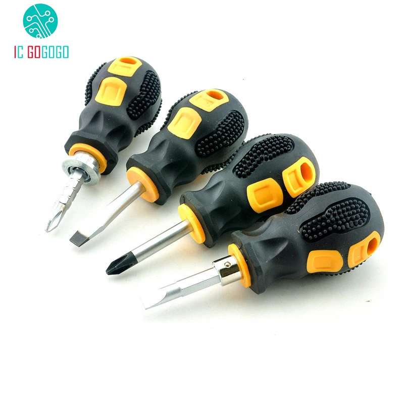 

Cross/Flat Head Screwdriver Small Radish Mini Screwdriver Short Double Purpose Repair Tool for iPhone Cellphone PC Electronic