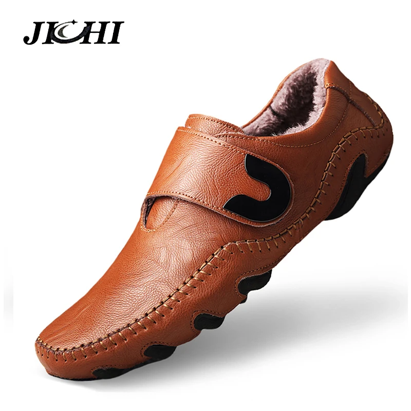 

New Big Size 38~46 Handmade Men Casual Shoes Genuine Leather Men Flats Comfort Driving Shoes Soft Leather Moccasins For Men