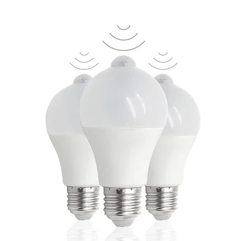 

Body Sensor Led Bulb PIR Motion Sensor E27 Led Bulb 9W AC220-240V Aluminum LED Light Bulb White Light Night Light Emergency Bulb