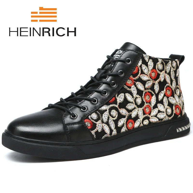 

HEINRICH Teens Men Popular Casual Shoes Fashion Breathable Black Wild Tide Male Shoes Comfortable High Quality Sneakers