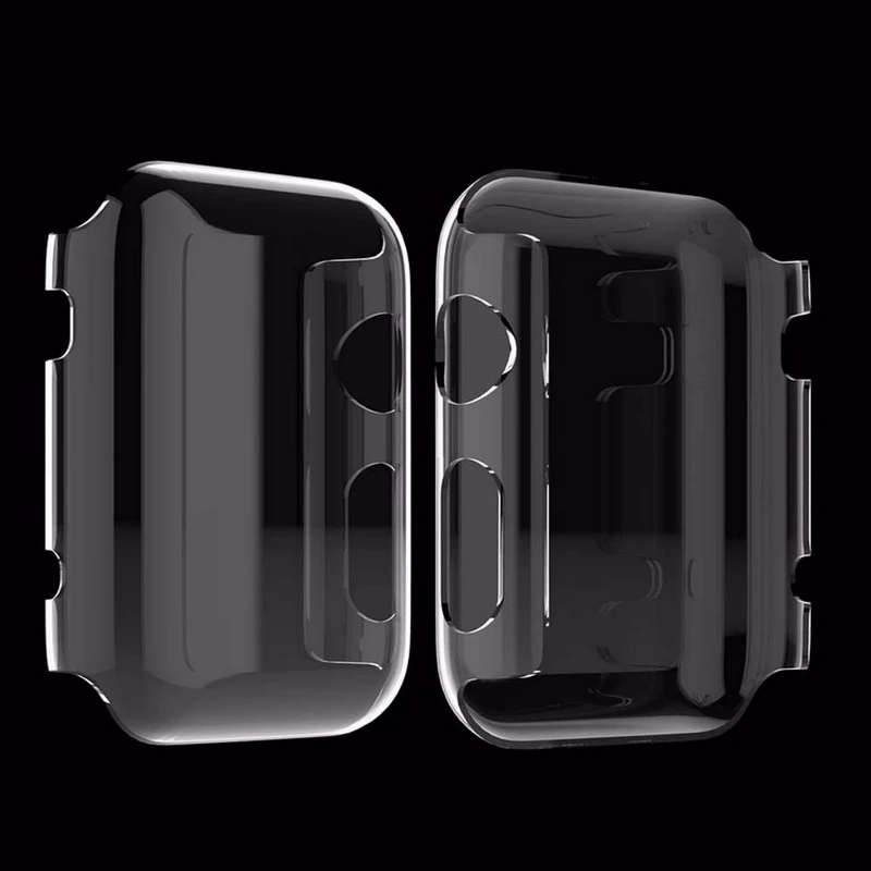 Прозрачный чехол с рамкой, Прозрачный Ультра Тонкий Жесткий ПК Защитный чехол для Apple Watch 44 мм серии 5 4 3 2 1 iwatch 38 мм iwatch 42 мм