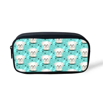 

THIKIN Cosmetic Bag Case Make Up Bag Organizer Portable Children Student Pencil Bag Kawaii Dogs Pattern Printing Makeup Pouch