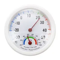 Термометр-Гигрометр иглы Круглый контрольно-измерительный прибор с круговой шкалой для дома и улицы белый
