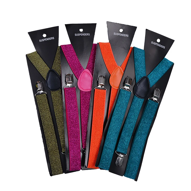 

OnnPnnQ Fashion Women Man Suspenders Adjustable High Elastic 3 Clip On Adult Pants Braces Personality Solid Clothes Accessories