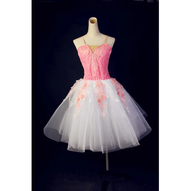 Buy Pink Flower Lace Top Romantic Ballet Dresses