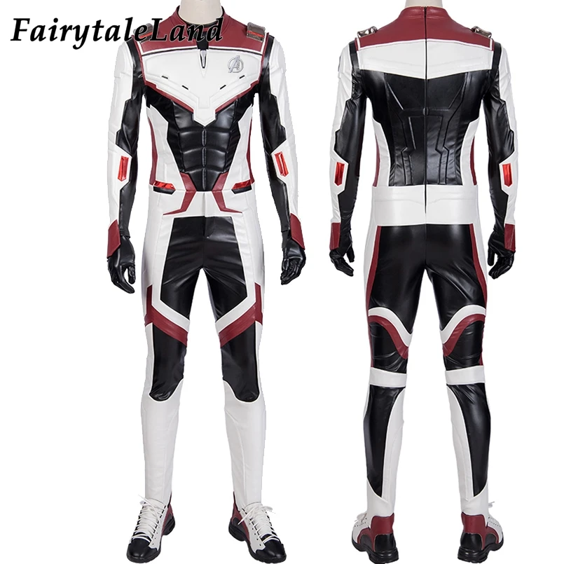 Avengers Endgame Cosplay Superhero Costume Halloween Jumpsuit Avengers Team Uniform Iron Man Black Widow White Suit Custom Made