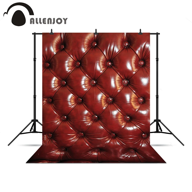 Allenjoy background for photo shoots Headboard bed brown leather 3d real backgrounds studio shoot | Электроника