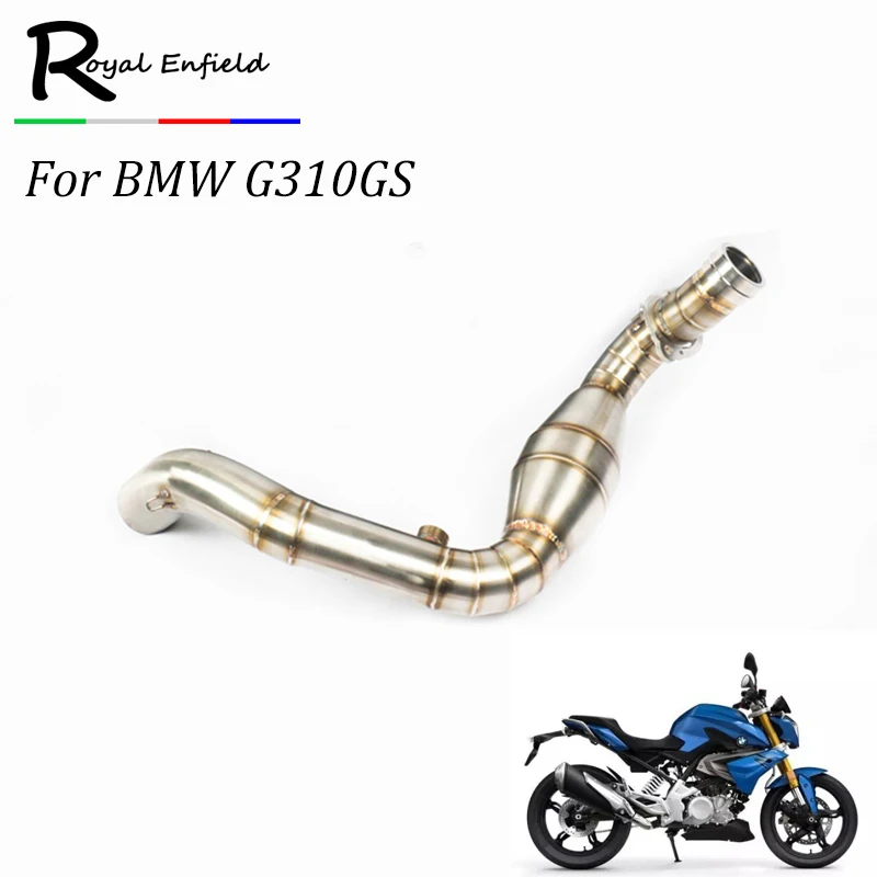 

Slip-On G310R G310GS Motorcycle Exhaust Tube System Header Link Middle Mid Pipe Without Muffler For BMW G 310 R G310GS