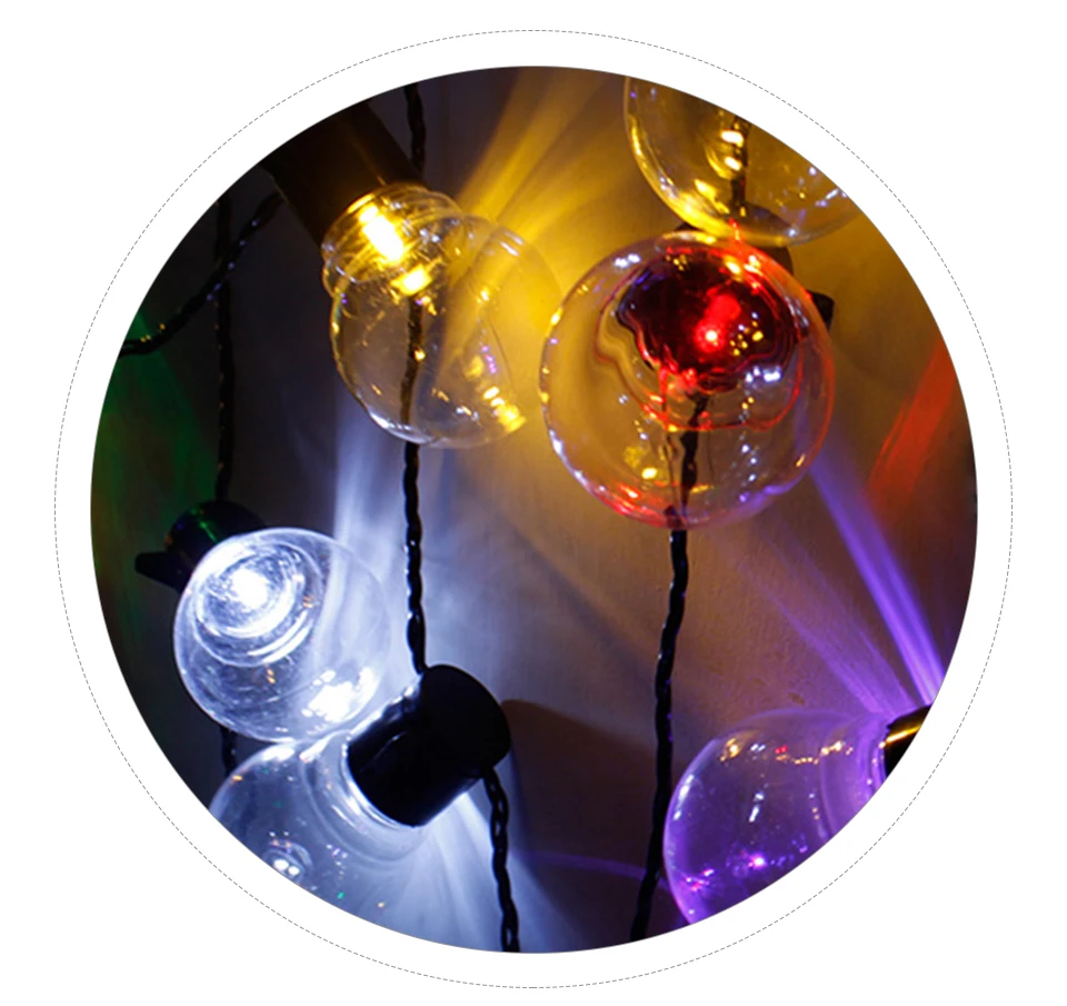 LED Solar Lamp String Fairy Light Outdoor Solar Light Festoon Globe Ball String Lights (13)