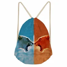 Бесшумный дизайн, сумка на шнурке, комбинированная сумка с животными, двухцветные дорожные спортивные сумки, Cinch Sackback, крутой маленький рюкзак для мальчиков и девочек, мягкий