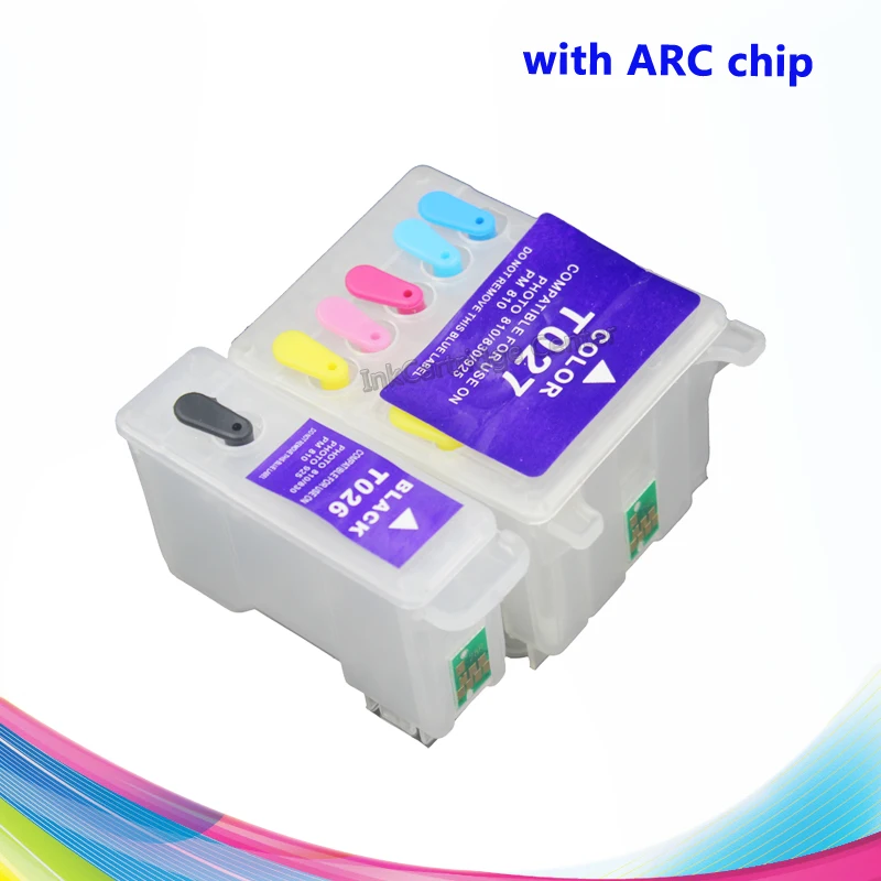 CISSPLAZA многоразовый чернильный картридж для T026 T027 совместимый EPSON Stylus Photo