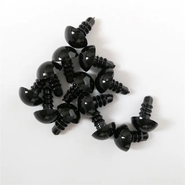 100PCs Black Plastic Doll Eyes Safety Eyes For Teddy Bear Stuffed Toys Snap Animal Scrapbooking Puppet Dolls Craft Eyes For Toys 2