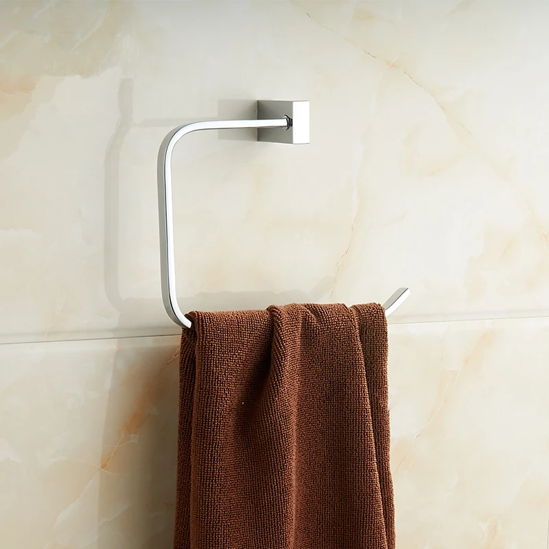 Free Shipping Brass Ring Wall Mount Towel Ring Bathroom Accessories