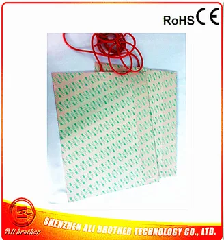 

370*525*1.5mm 3D Printer Heated Bed silicone rubber heater 230v 890w adhesive 2side 2000mm lead wire come out from short