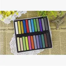 24 цвета/набор мелок для волос окрашивание мелки окрашивание ручка краска для волос палочка одноразовый мел