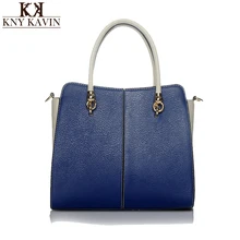 KNY KAVIN KLeather Bags Handbag Women Famous Brands Big women’s handbags Casual Bags Patchwok Shoulder Bag Ladies Bolsos Mujer