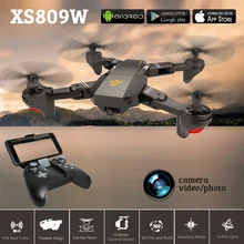 Wide-Angle Visuo XS809W XS809HW Mini RC Helicopter Foldable RC Drone With Wifi FPV Camera RC Quadcopter VS JJRC H37 Eachine E58